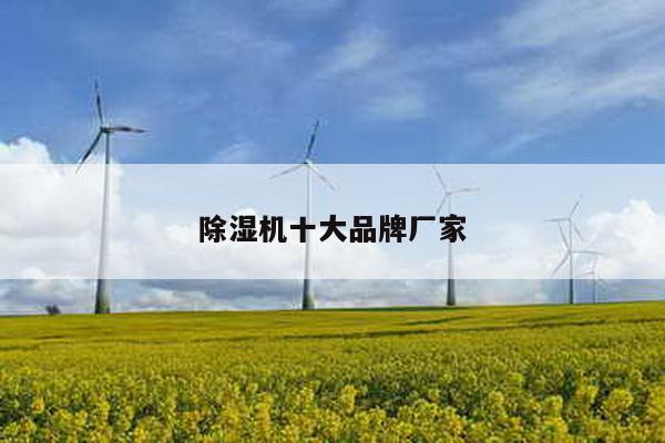 除湿机十大品牌厂家