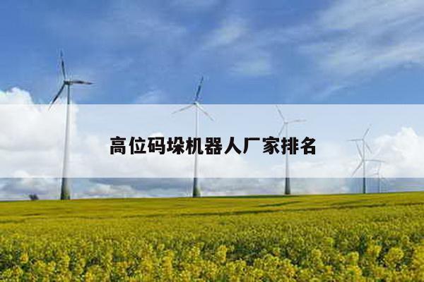 高位码垛机器人厂家排名