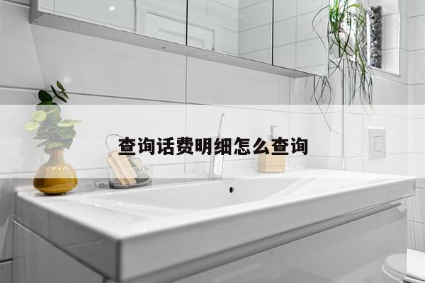 查询话费明细怎么查询