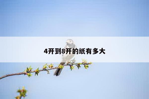 4开到8开的纸有多大