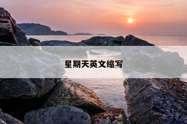 星期天英文缩写