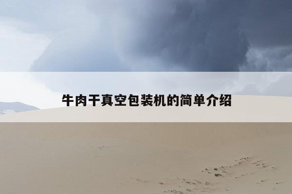 牛肉干真空包装机的简单介绍