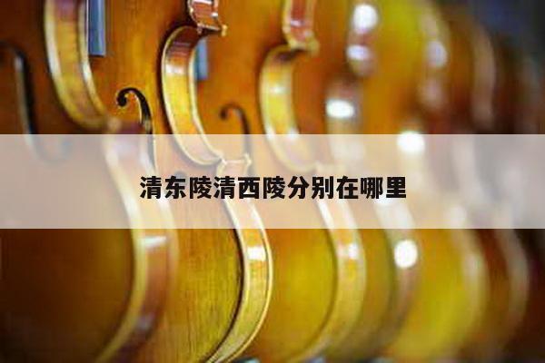 清东陵清西陵分别在哪里