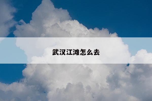 武汉江滩怎么去