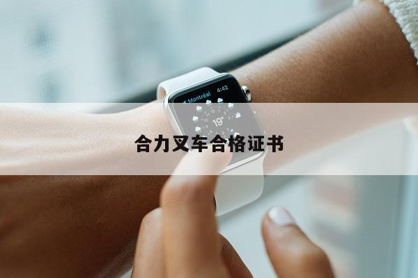 合力叉车合格证书