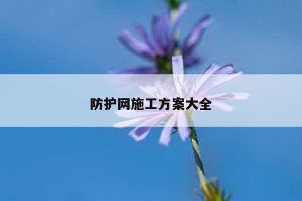 防护网施工方案大全