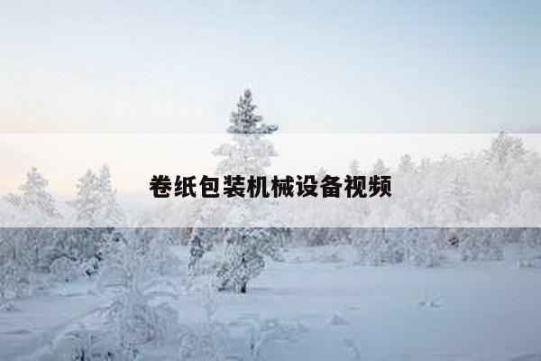 卷纸包装机械设备视频