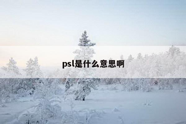 psl是什么意思啊