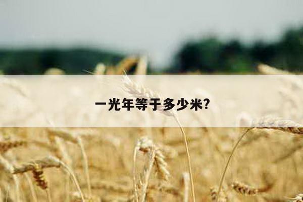 一光年等于多少米?