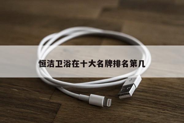 恒洁卫浴在十大名牌排名第几