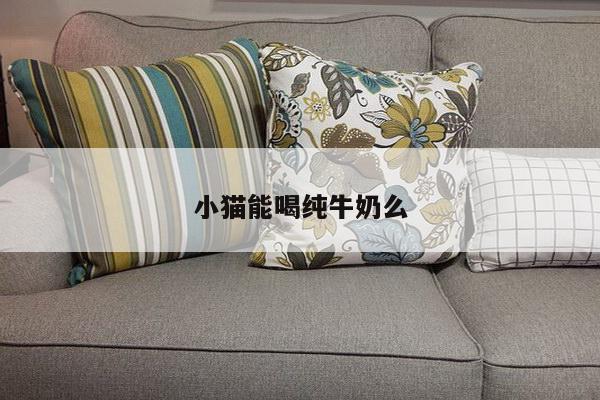 小猫能喝纯牛奶么