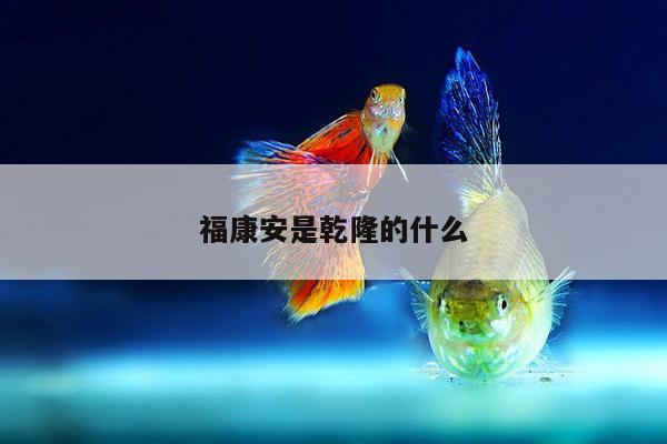福康安是乾隆的什么