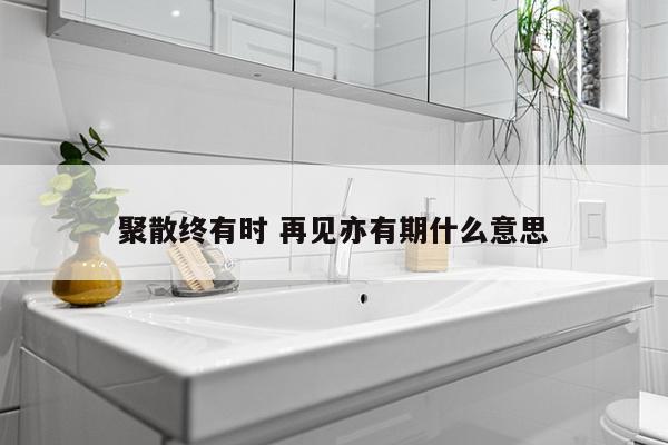 聚散终有时 再见亦有期什么意思