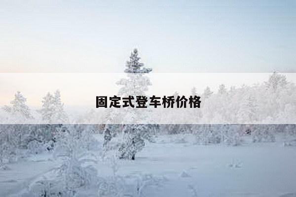 固定式登车桥价格
