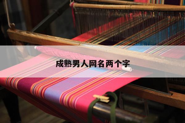 成熟男人网名两个字