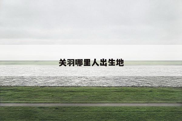 关羽哪里人出生地