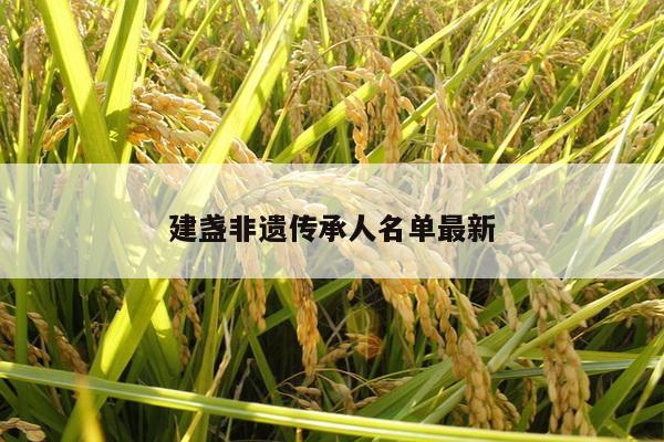 建盏非遗传承人名单最新