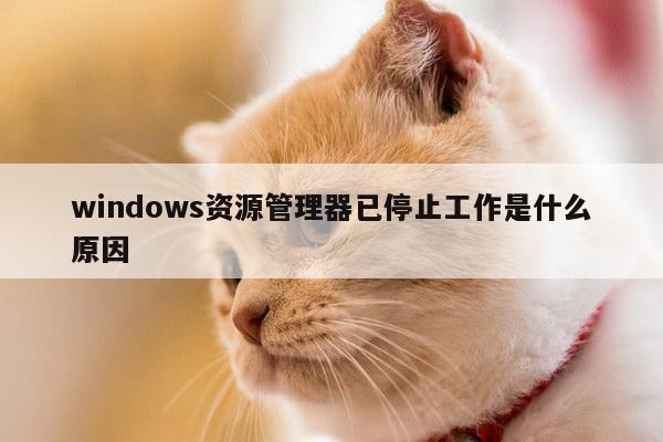 windows资源管理器已停止工作是什么原因