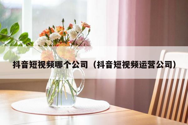 抖音短视频哪个公司（抖音短视频运营公司）
