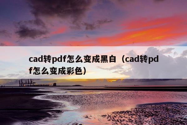 cad转pdf怎么变成黑白（cad转pdf怎么变成彩色）