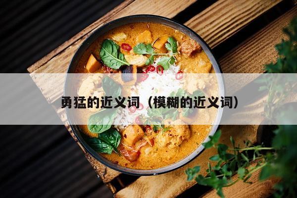 勇猛的近义词（模糊的近义词）