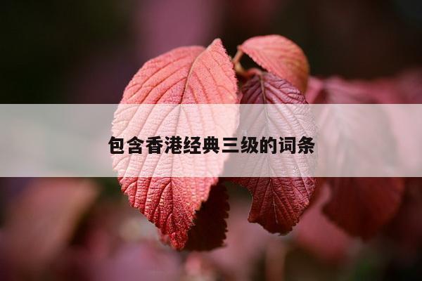 包含香港经典三级的词条
