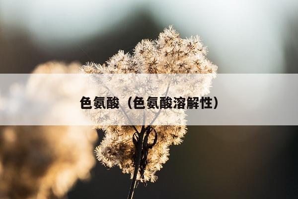 色氨酸（色氨酸溶解性）