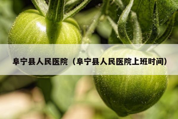 阜宁县人民医院（阜宁县人民医院上班时间）