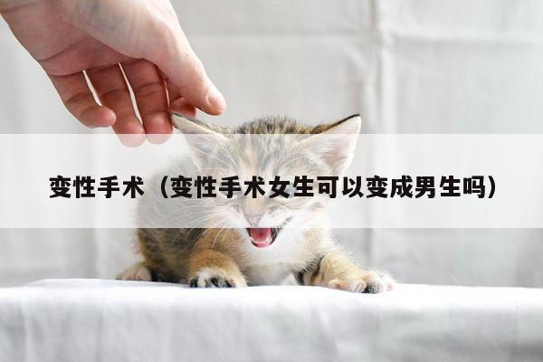 变性手术（变性手术女生可以变成男生吗）